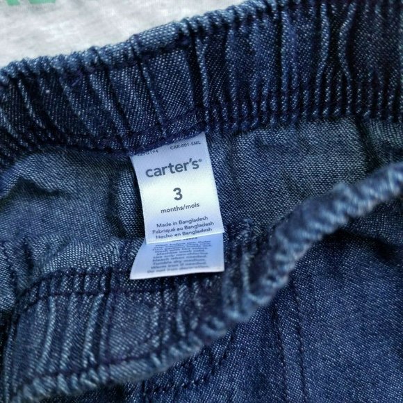 Carter's Baby Boy 3 Piece Hoodie Shirt Shorts 3 Months - Picture 4 of 7